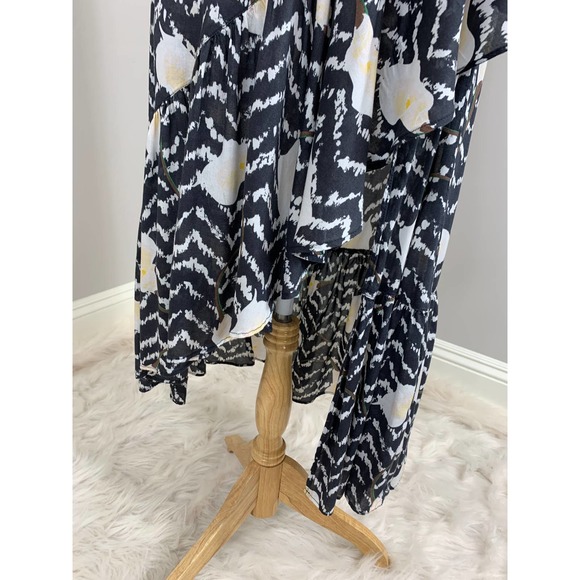 Urban Outfitters Calla Lilly Hi Low Ruffle Hem Boho Festival Summer Dress SZ S - Picture 9 of 11